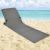 HIT HI HI Składana mata plażowa z oparciem, PVC, szara