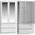 Top E Shop Topeshop SS-90 BIEL LUSTRO bedroom wardrobe/closet 5 shelves 2 door(s) White