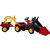 Import Leantoys Tractor with Trailer and Pedal Bucket Benson Red