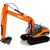 Import Leantoys Professional crawler excavator remotely controlled  2.4GHz LED lights 15 functions