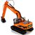 Import Leantoys Professional crawler excavator remotely controlled  2.4GHz LED lights 15 functions