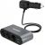 Car charger Dudao R1Pro, 2x USB, 3x lighter socket 12V (black)