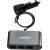 Car charger Dudao R1Pro, 2x USB, 3x lighter socket 12V (black)