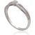 Серебряное кольцо #2101800(PRh-Gr)_CZ, Серебро 925°, родий (покрытие), Цирконы, Размер: 18, 1.7 гр.