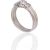 Серебряное кольцо #2101796(PRh-Gr)_CZ, Серебро 925°, родий (покрытие), Цирконы, Размер: 17, 4.2 гр.