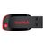 Sandisk Flash Drive Cruzer Blade 32GB, USB 2.0, Black, Red