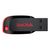 Sandisk Cruzer Blade 16 GB, USB 2.0, Black, Red