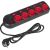 Maclean MCE204 power extension 1.5 m 5 AC outlet(s) Indoor Black, Red