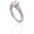 Серебряное кольцо #2101714(PRh-Gr)_CZ, Серебро 925°, родий (покрытие), Цирконы, Размер: 18.5, 3.6 гр.