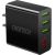 Wall Charger Choetech C0026, US plug, 3x USB-C with digital display 15W (black)