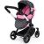 Doll pram BAYER Design 17060AA Xeo deep Black, Pink