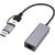 Gembird A-USB3AC-LAN-01 USB 3.1 + type-C Gigabit network adapter, space grey