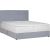Continental bed LEVI 180x200cm, with mattress, grey