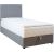 Kontinentālā gulta LEVI 90x200cm, ar matraci, pelēka