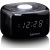 FM clock radio with night light Lenco CR12BK