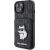 Karl Lagerfeld Saffiano Cardslots and Stand Monogram Choupette Back Case Aizsargapvalks Priekš Apple iPhone 15