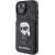 Karl Lagerfeld Saffiano Cardslots and Stand Monogram Ikonik Back Case Защитный Чехол для Apple iPhone 15