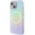 Guess IML Iridescent MagSafe Back Case Aizsargapvalks Priekš Apple iPhone 15