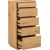 Side board SACHA 50x40xH109cm, melamine with oak bark