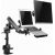 Monitora stiprinājums Gembird Desk Mounted Adjustable Monitor Arm with Notebook Tray (full-motion)