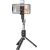 Hoco K16 2in1 Bezvadu selfie nūja &  Video WEB zvanu statīvs ar galda trīskāji & pulti + Led gaismu līdz 80cm Melna