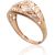 Золотое кольцо #1101021(Au-R), Красное Золото 585°, Размер: 20.5, 3.71 гр.
