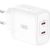 XO CE08 PD Tīkla Lādētājs 50W 2x USB-C + USB-C Vads