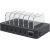 Manhattan Charging Station, 6x USB-A Ports, Outputs: 6x 2.4A, Smart IC, LED Indicator Lights, Black, Three Year Warranty, Box