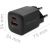 Qoltec 50764 mobile device charger Laptop, Portable gaming console, Power bank, Smartphone, Smartwatch, Tablet Black AC Fast charging Indoor