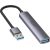 UNITEK HUB USB-A 1XUSB-A 5 GBPS, 3XUSB-A 2.0 ALU