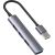 UNITEK HUB USB-A 1XUSB-A 5 GBPS, 3XUSB-A 2.0 ALU
