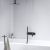 Ravak Eleganta Zemapmetuma jaucējkrāns ar slēdzi, dušas komplektu, paredzēts uzstādīšanai ar R-box Black Matt