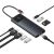 Adapter Hub 10in1 Baseus USB-C - 2xHDMI, 3xUSB-A, USB-C, RJ45, SD/TF, PD (black)