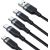 USB cable Joyroom S-1T4018A18, 4 in 1, 3.5A/Cable 1,2m (black)