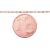 Zelta ķēdīte Singapūra 1 mm, dimantu apstrādājums #1400030(Au-R), Sarkanais Zelts 585°, garums: 50 cm, 0.88 gr.