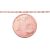 Zelta ķēdīte Singapūra 1 mm, dimantu apstrādājums #1400030(Au-R), Sarkanais Zelts 585°, garums: 50 cm, 0.94 gr.