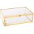 Glass box BERYL 13,5x12xH5cm, golden