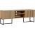 TV table HAMPTON 160x40xH60cm, melamine with oak bark