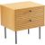 Night stand LINE with 2-drawers 50x40xH50cm, melamine with oak bark