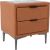 Night stand LENA 50,5x41xH54cm, cognac brown