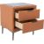 Night stand LENA 50,5x41xH54cm, cognac brown
