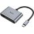 Адаптер Hoco HB30 Type-C to HDMI+VGA+USB-A3.0+Type-C серый