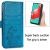Case Flower Book Samsung A536 A53 5G blue