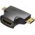 HDMI - Mini/Micro HDMI Adapter 2in1 Vention AGFB0 (Black)