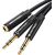 2x 3.5mm Audio Cable 0.3m Vention BBUBY Black