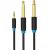 3.5mm TRS Male to 2x 6.35mm Male Audio Cable 1m Vention BACBF (black)