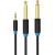 3.5mm TRS Male to 2x 6.35mm Male Audio Cable 1m Vention BACBF (black)