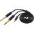 3.5mm TRS Male to 2x 6.35mm Male Audio Cable 1m Vention BACBF (black)