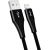 USB to Lightning cable Vipfan A01, 3A, 1.2m, braided (black).