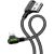 Angle USB Lightning Cable Mcdodo CA-4671 LED, 1.2m (Black)